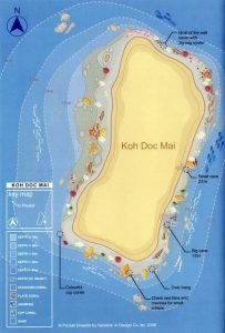 Phuket Island Diving Ko Dok Mai Dive Map 1